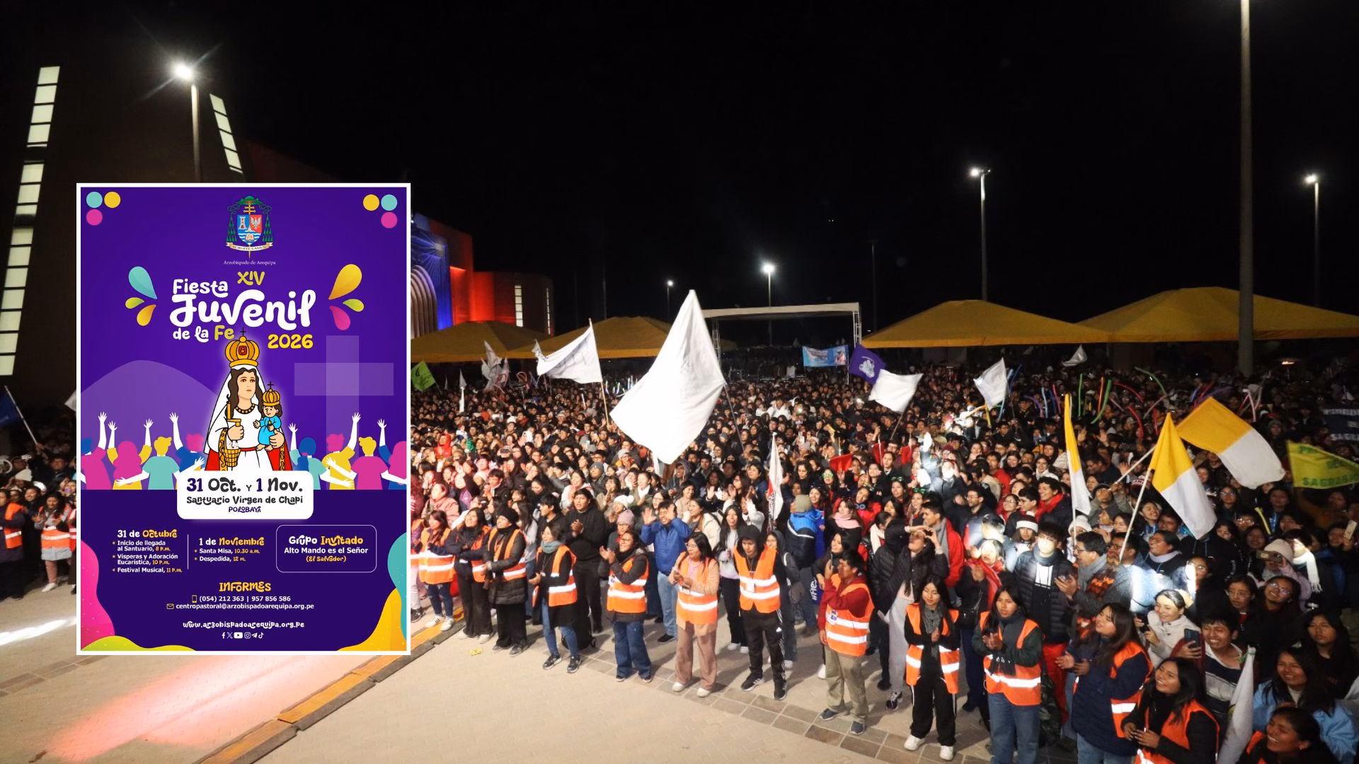 Arequipa: Santuario de Chapi recibirá a miles de jóvenes por la XIV Fiesta Juvenil de la Fe