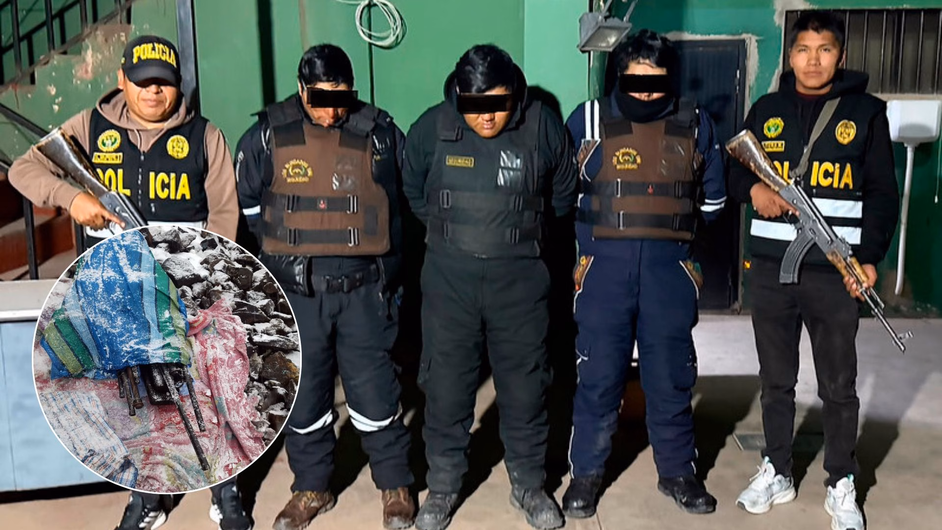 Puno: detienen a “Los Malditos de Leviatán” en operativo a campamento minero, tenían armas